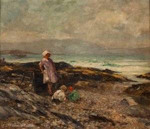 Children Gathering Shells — David Fulton