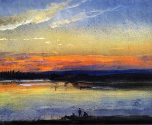View Over The Elbe And The 'der Bär' Bastion — Johan Christian Claussen Dahl