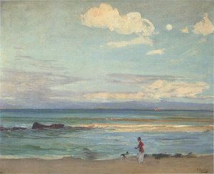 Evening On The Coast Of Spain, From Tangier — Sir John Lavery
