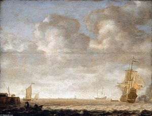 An Estuary Scene — Simon De Vlieger