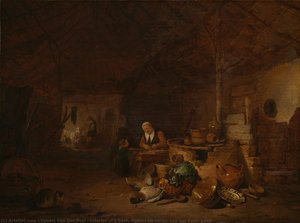 Interior of a barn, Egbert Lievensz. van der Poel, 1646