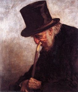 Portrait Of Captain Charles Myrick (study For 'embers') — Jonathan Eastman Johnson, American Realism