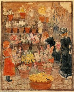 Roma. Flower Stall (aka Flower Stall Or Roman Flower Stall) — Maurice Brazil Prendergast