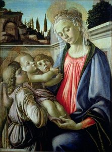 María Y Niño Con Ángeles — Sandro Botticelli