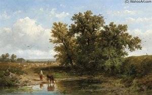 Shepherds In A Summer Landscape