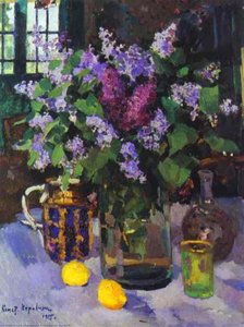 Lilacs. Still Life — Konstantin Alexeievich Korovin, Impressionism