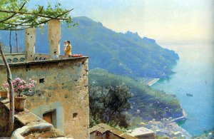 The Ravello Coastline — Peder Mørk Mønsted