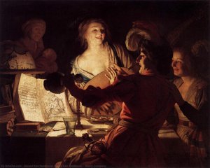 Merry Company — Gerard Van Honthorst, Baroque Painting