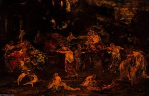 The Garden Of Love — Adolphe Joseph Thomas Monticelli, Romanticism