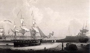 Mersey River, Liverpool, England, (painting) — Robert W. Salmon