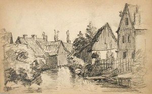 Canal Through Village — John Ottis Adams