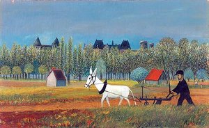 Peasant Working In A Field — David Davidovich Burliuk