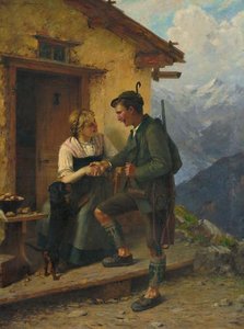 Hunter Visiting The Dairymaid — Theodore Kleehaas