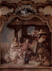 Angelica And Medorus Accompanied By Two Peasants — Giambattista Tiepolo, Baroque