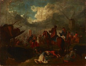 Battle Scene — August Querfurt