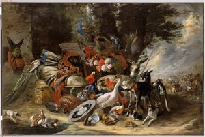 Animaux et ustensiles dit aussi départ de Jacob pour la Mésopotamie