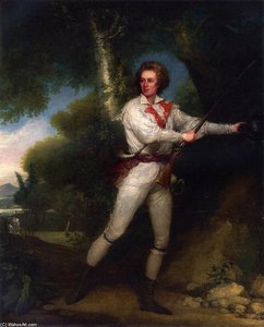 Portrait Of Captain Samuel Blodget In Rifle Dress — John Trumbull, Neoclassical