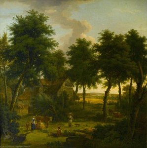 Landscape With Figures — George Washington Thomas Lambert, Dutch Landscape Painting