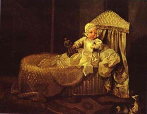 Gerard Anne Edwards In Seinem Kinderwagen — William Hogarth