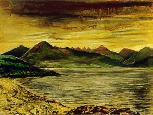Shepherd Looking After His Dog At The Entrance To The Isle Of Skye — Francis Ferdinand Maurice Cook, Impressionism