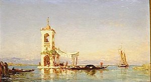 Vue D'une Ile De La Lagune Venitienne — Felix Ziem