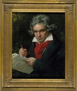 Beethoven Con El Manuscrito De La Missa Solemnis — Joseph Karl Stieler, Neoclasicismo