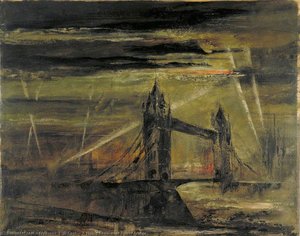 A Flying Bomb Over Tower Bridge — Frederick T. W Cook