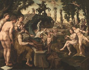 Concert of Apollo and the Muses on Mount Helicon