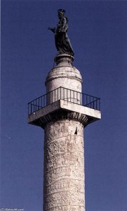 Statue Of St Peter On The Column Of Trajan