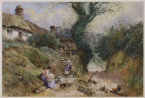 Lane Scene At Hambledon — Myles Birket Foster