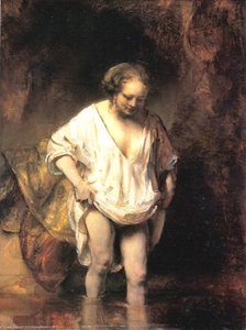 Woman Bathing In A Stream — Rembrandt Van Rijn, Baroque