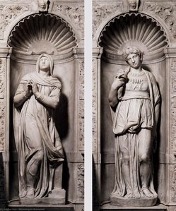 Rachel And Leah — Michelangelo Buonarroti, High Renaissance