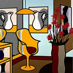 Innenraum Mit Geldausstattung — Roy Lichtenstein