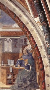St Augustine's Vision Of St Jerome (scene 16, East Wall) — Benozzo Gozzoli