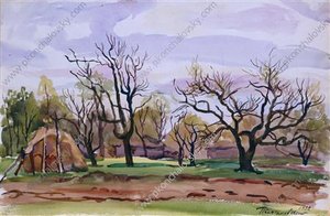 Spring. State Farm 'mounds'. — Pyotr Konchalovsky