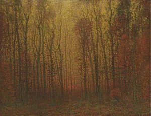 Sunset Through The Woods — John Joseph Enneking