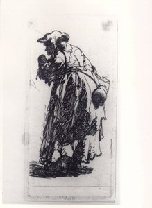 Old Beggar Woman With A Gourd — Rembrandt Van Rijn, Baroque