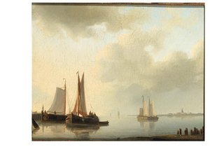 Shipping At Anchor In A Calm — Abraham Hulk Senior