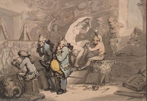 Sculptor Shop — Thomas Rowlandson, Georgian Satire