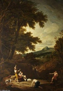 Classical Landscape With Diana And Actaeon — William Owen
