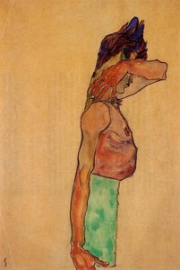 Standing Male Nude — Egon Schiele, Expressionistic Modernism