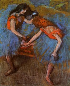 Two Dancers With Yellow Corsages — Edgar Degas