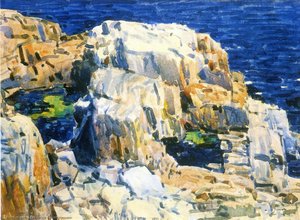 Rocks At Appledore — Frederick Childe Hassam