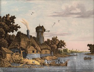 Mill Along A River, Jonas Zeuner, 1770 - 1814 — Jonas Zeuner
