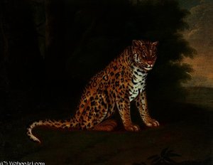 A Leopard In A Landscape — Jacques Laurent Agasse