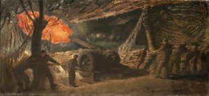 A 7.2 Gun Firing At Night — Henry Marvell Carr