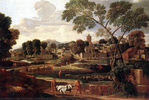 Landscape With The Funeral Of Phocion — Nicolas Poussin, Baroque