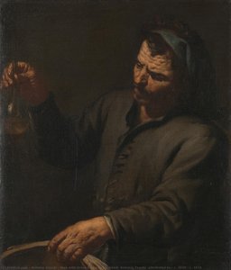 Man With Urine Bottle In His Hand, Antonio Zanchi (attributed To), C. 1650 - C. 1674 — Antonio Zanchi