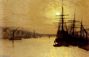 The Thames Below London Bridge — John Atkinson Grimshaw