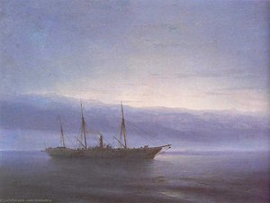 Before Battle. Ship. Constantinople — Ivan Konstantinovich Aivazovsky, Romantic Seascapes